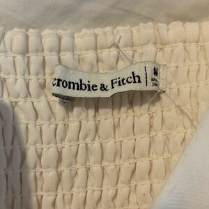 Abercrombie & Fitch Ivory Textured Blouse